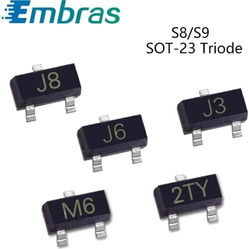 50Pcs SMD NPN Power Transistor IC Triode S9018 J8 S9013 J3 S8550 Y2 S8050 J3Y S9015 M6 S9014 J6 S8550 2TY SOT-23