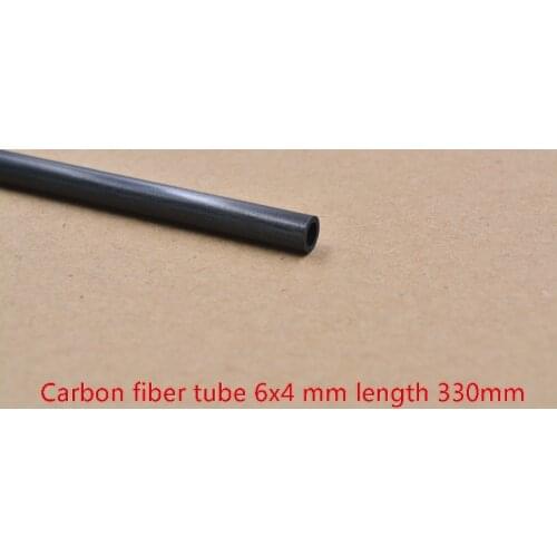 6mmx4mm length 330mm carbon fiber pipe rod hollow tubes airplane model kite 1pcs