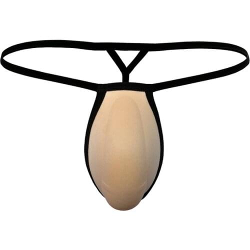 Padded Underwear Sexy Thong Men G String Enhance Push Up Cup Pad Bikini Penis Jockstrap Pouch Panties T-back Hombre Underpants