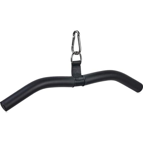 Rope Machine Accessories Curl Bar Cable Attachment Fitness Pull-Ups Straight Bar Length 48 cm for Home and Gym