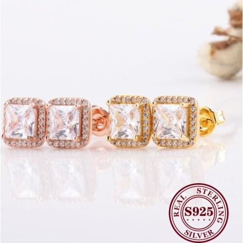 Bewill Original S925 Silver Earring Timeless Elegance With Zirconia Studs Earrings For Women Wedding Gift Fashion Jewelry