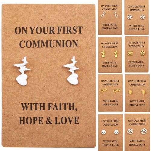 IF YOU Vintage Pentagram Infinity Stud Earrings For Women Love Sunflower Geometry Earring Statement Brinco Jewelry Dropshipping