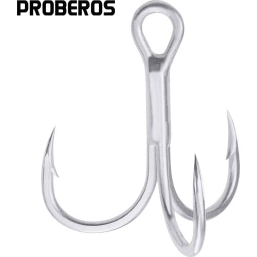 20pc/Box BKBHOOK 3X-CP Fish Hook Treble Fishing Hooks 2/4/6/8/10# High Carbon Steel Treble Hooks Fishing Tackle