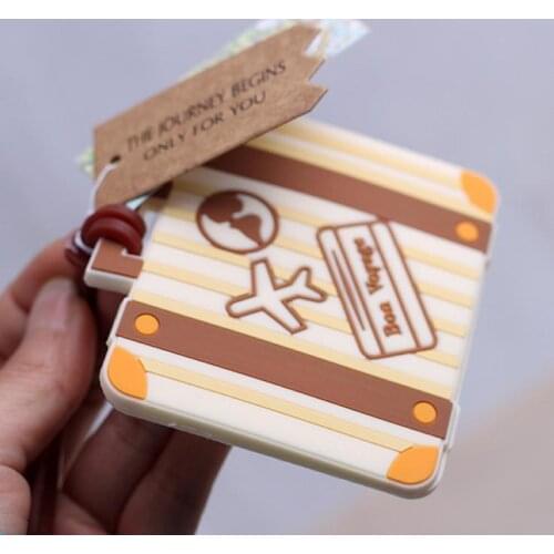 200pcs"Let the Journey Begin" Vintage Suitcase Luggage Tag Destination Wedding Favors&Bridal Shower Gift FREE SHIPPING SN136