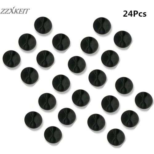 24Pcs Car Cable Organizer Cable Winder Clips Cable Holder Wire Management Cord Line Fixed Clamp For Car USB Charger