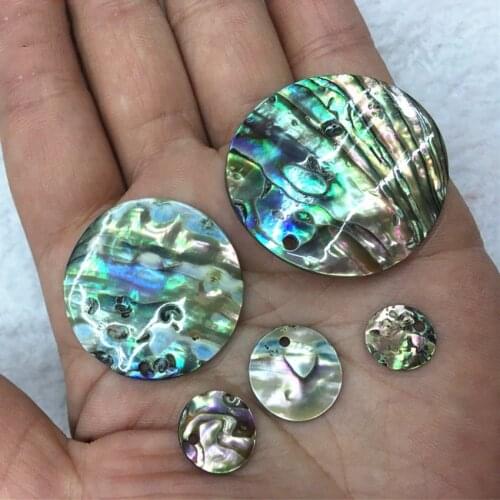 30pcs Natural black shell MOP good quality round shape with hole pendant Jewelry accessories