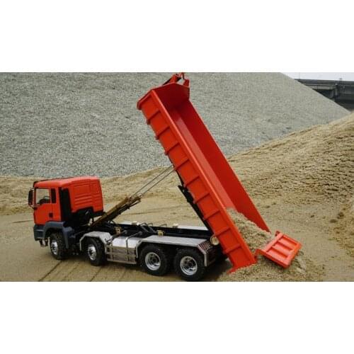4 axis Engineer Hydraulic roro unloading hopper bucket Cargo 1/14 Scale MAN R/C Tractor RC 8x8 Dump Truck RTR Ready To Run 9ch