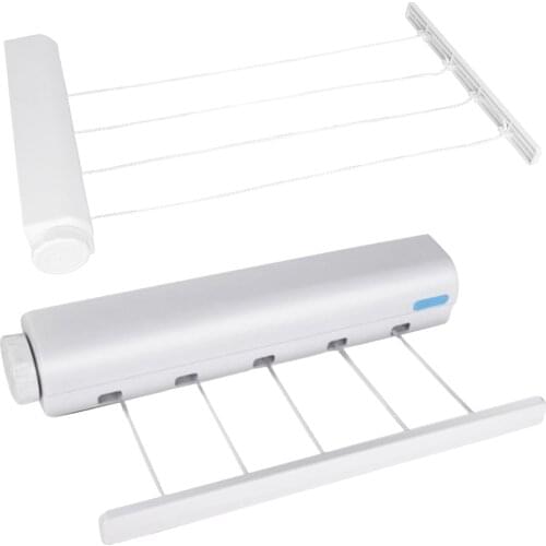 Automatic Clothesline Laundry Drying Rack Clothing Towel er Washing Line Rope Household Bathroom Clothes Dryer Accessory