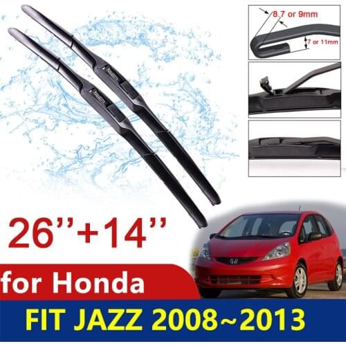 Car Wiper Blades for Honda Fit Jazz 2008~2013 Front Window Windscreen Windshield Brushes Car Accessories GE6 GE7 GE8 GE9 2010