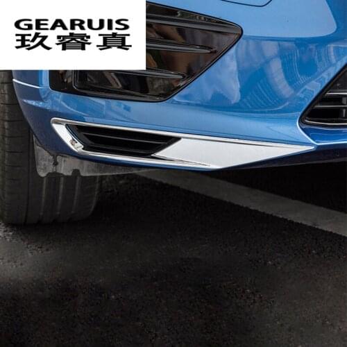 Car styling for Volvo XC60 2018 front fog lamps cover grille slats car fog lights decoration Stickers Trim auto Accessories