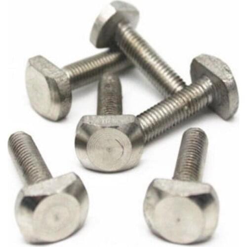 M6/M8 T-type Head Screws 304 stainless steel Screw Bolt Souare Bolts M8 x 50mm (5Pcs)
