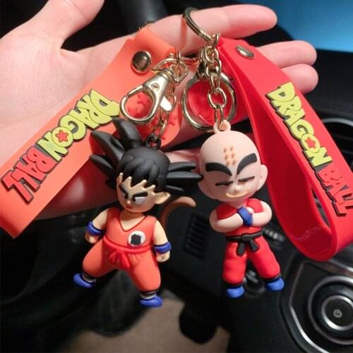 Dragon Ball Keychain Son Goku Anime Figures Vegeta Action Figure Pendant Accessories Decorations Cartoon Kawaii Kids Toys Gifts
