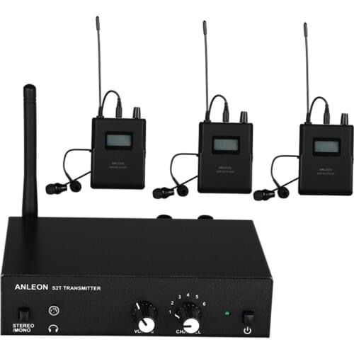 For ANLEON S2 UHF Stereo Wireless Monitor System 670-680MHZ 4 Frequencies Professional Digital Stage In-Ear Monitor System