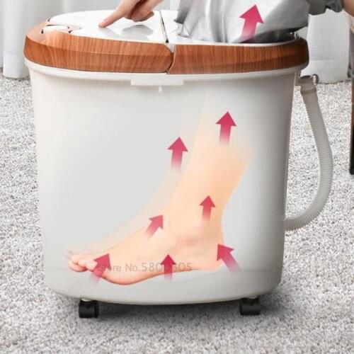 Foot bath electric massage heating automatic foot bath barrel high deep barrel home footbath artifact