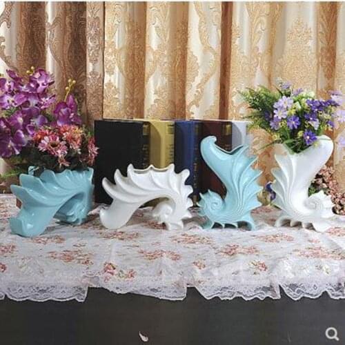 European marine animal style vase, creative home office restaurant bar table decoration crafts, wedding decoration gifts