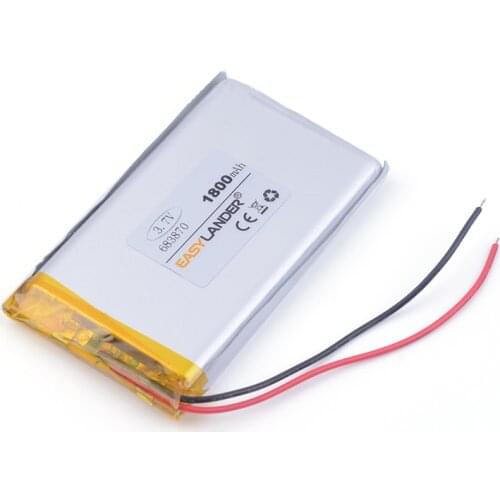 3.7V 1800mAh 683870 Lithium Polymer Li-Po li ion Rechargeable Battery cells For Mp3 MP4 MP5 GPS PSP mobile bluetooth