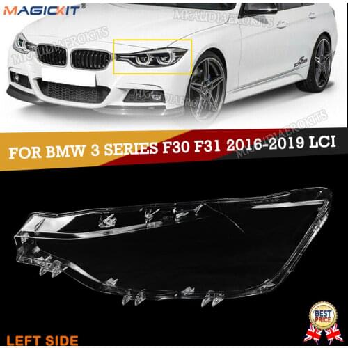MagicKit Left LED Headlight Polycarbonate Lens Cover For 2016-2019 BMW F30 F31 3 Series