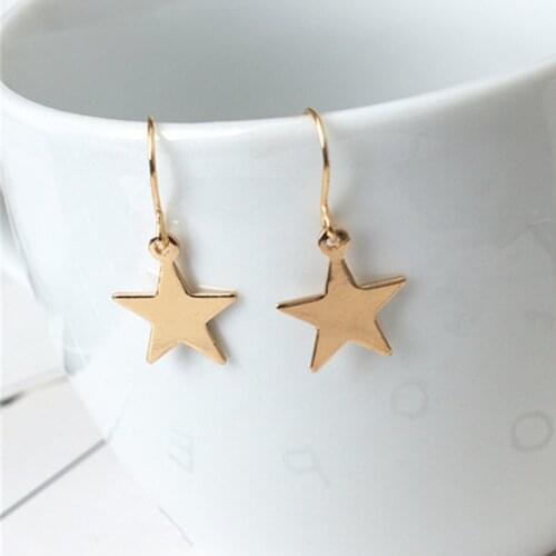 Fashion Drop Earrings Wholesale Retro Five-pointed Star Statement Earrings 2020 New Listing Dangling Earrings For Women Jewelry