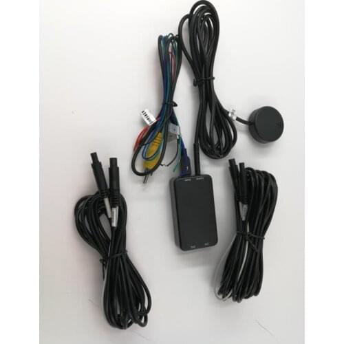 Newest wired 4 pin connector car sound /trigger / button control quad camera switch control box parking aid around camera box