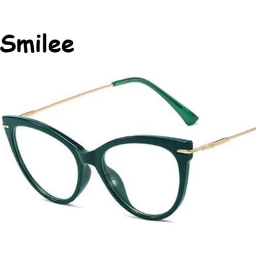 Retro Green Glasses Frame Myopia Nerd Luxury Eyeglasses Frame Women TR90 Ultra light frame Cat Eye Glasses Sexy Eyewear Optical