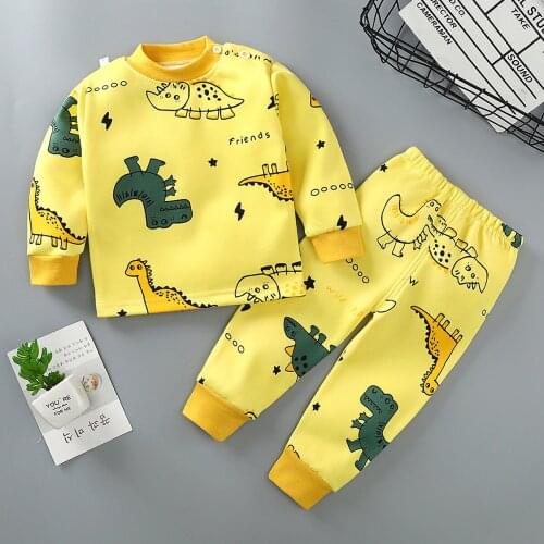 Children Boys Girls Pajamas New Autumn Long Sleeves Childrens Clothing Sleepwear Cotton Pyjamas Sets