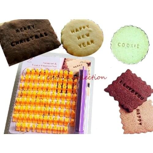 Fondant Cake Alphabet Letter Number 26 English Letter Cookie Molds Printing Symbol Stamp Biscuit Cookie Cutter Fondant Cake tool