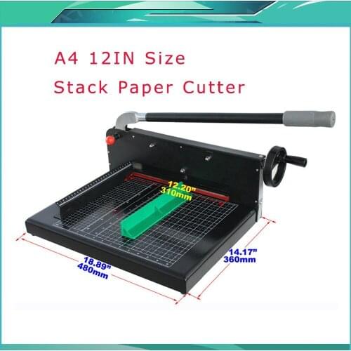 Heavy Duty 12.2" A4 Size Stack Paper Cutter with Shipping Cost Fee