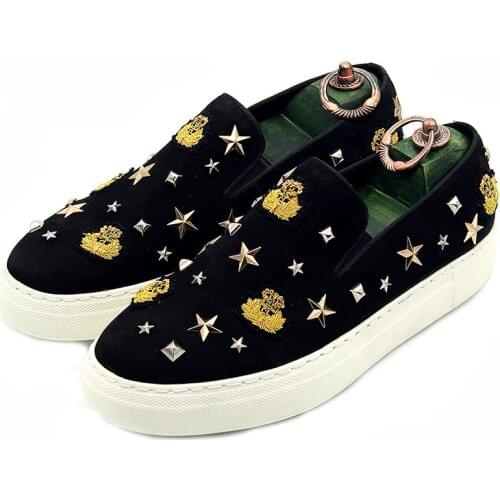 High Top Classics Fashion casual shoes handmade Slip on Men shoes Nubuck Leather Loafers