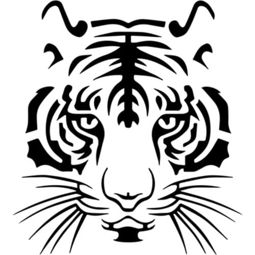 Creativity Tiger Animal Waterproof Auto Sticker Pvc Portable Truck Motorcycle Car Decoration Decal Customizable Color 12 * 13cm