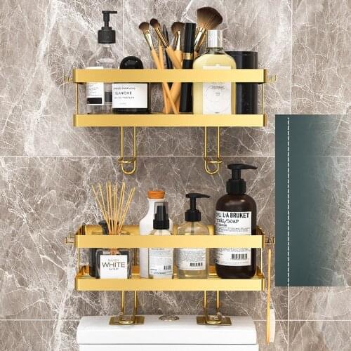 Bathroom Above The Toilet Rack The Toilet Bathroom Standing Multi-function Punch-free Vanity Toilet Storage Shelf Bathroom Rack