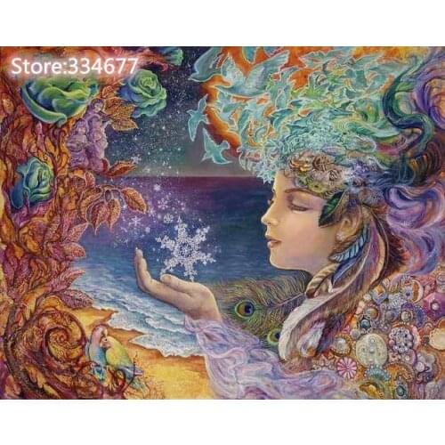 The Snowflake Fairy Top Quality Cross Stitch Kits 14CT Unprinted Counted Sewing kit DIY Embroidered Handmade Home Decor