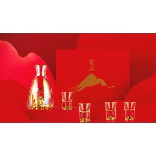 Dazzle color arc wine set 1 pot 4 cups