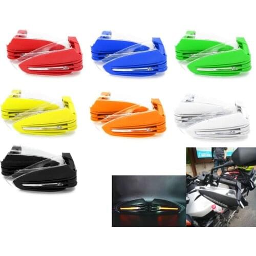 YALN Off-Road 1 Pair Universal Motorcycle Handguards Protectors Pattern Hand Guards Transparent have light hand guards for moto