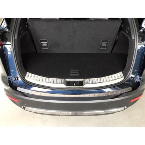 Rear Trunk Boot Bumper Guard Sill Plate Protector Molding Cover Steel For Mazda CX-9 2017 2018 car accessories