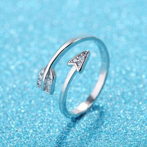 Personality Exaggerated Gothic Crystal Arrow Rings For Women Charm Engagement Jewelry Girls Open Finger Knuckle Rings