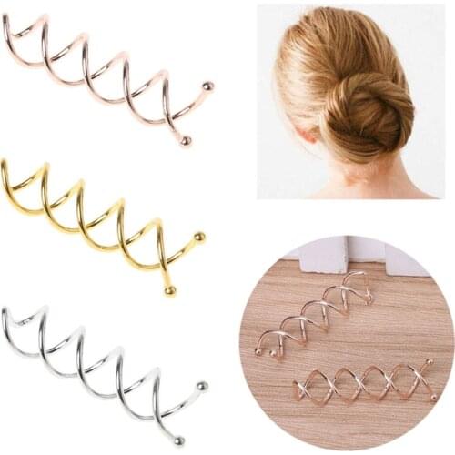 1 Pcs New Hair Accessories Women Spiral Spin Screw Bobby Pin Pearl Hair Clip Ladies Twist Barrette Black/gold/rose Gold