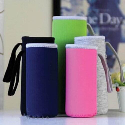 1 Pcs Durtable Colourful Soft Water Bottle Cover Bag Portable 360ML/550ML Vacuum Cup Set Cup Bags Sport Camping Accessories