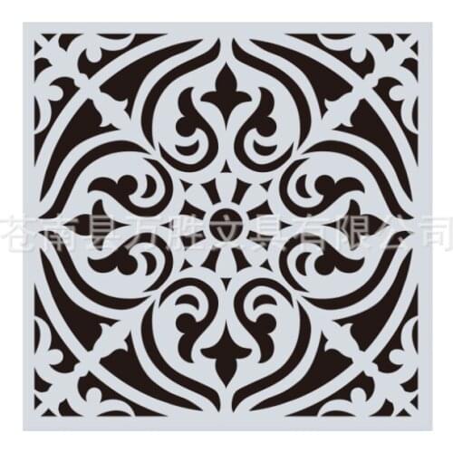 15*15 DIY Craft Layering Mandala Stencils For Wall Painting Scrapbooking Album Decorative Paper Cards spray painting tools