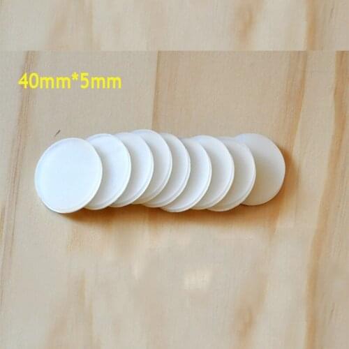 15pcs 40mm*5mm white self adhesive soft anti slip bumpers silicone rubber feet pads great silica gel shock absorber