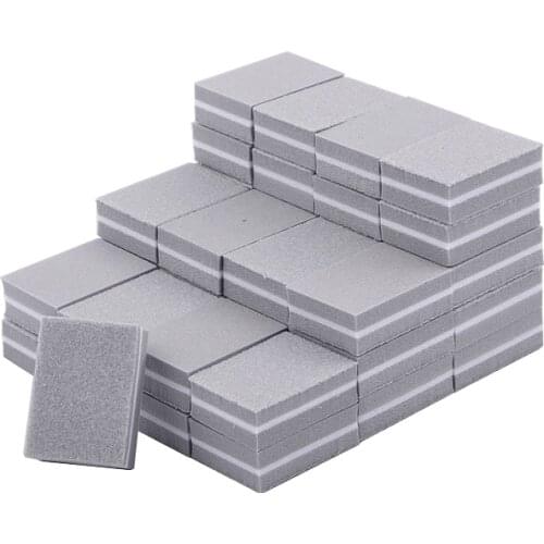 20pcs/lot Sanding Block Nail File Gray Mini Sponge Nail Polish Files Pedicure Manicure Professional Nail Accessories Tools