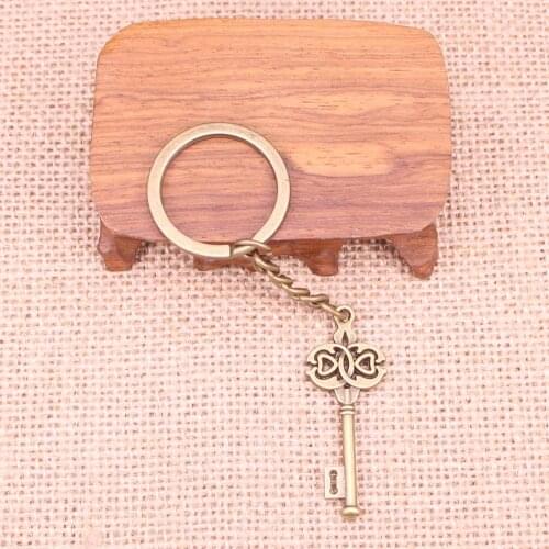 20pcs New Fashion Keychain 45x16mm vintage skeleton chest key Pendants DIY Men Jewelry Car Key Chain Souvenir For Gift