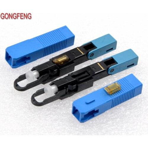 50PCS NEW Hot Sell Optic Fiber Quick Connector FTTH SC Single Mode 250P1 UPC/APC Fast Connector Special Wholesale