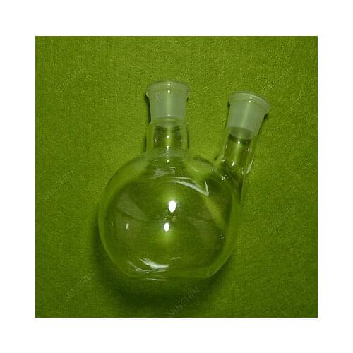 500ml 2 Neck Flat Bottom Boiling Flask,24/29 Joint,Glass Flask,lab Glassware