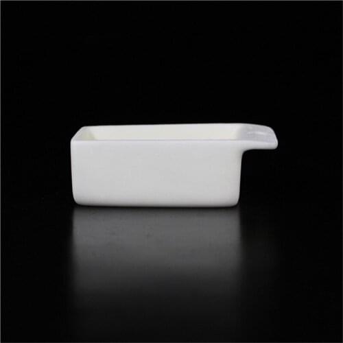 99.3% alumina crucible / 100*56*35 / Rectangular corundum crucible / Al2O3 ceramic crucible / Sintered crucible