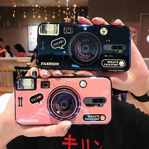 For OPPO Reno 2 3 Pro Back Cover For OPPO Reno A Z 2Z 2F Reno ACE Fundas Retro 3D Camera Silicone Soft Fashion Holder Phone Case