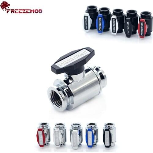 FREEZEMOD FM-YGNSB Drain Valve Dual G1/4" Thread Double Inner Teeth Stop Water Valve Adapter Fitting Connection MOD water cooler