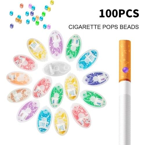 100pcs Mixed Fruit Flavour Mint Flavor Cigarette Popping Capsule Ice Cigarette Pops Beads For Tobacco Holder Filter Smoking Tool