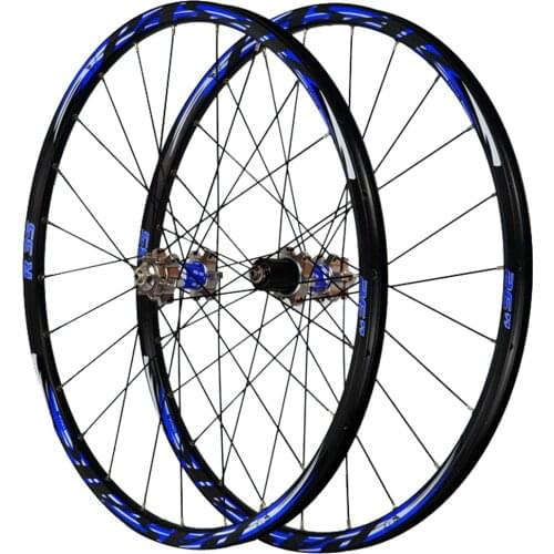 MTB 26 Inch Mountain Bike Bicycle wheel 24 Holes Front 2 Rear 4 Bearing Hub Super Smooth 27.5er Wheels Reflective logo Rim Cycle