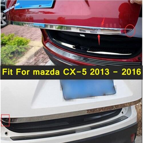 Lapetus Tail Gate Door Strip Cover Trim Rear Trunk Molding Bezel Styling Sticker Garnish 1PCS Fit For mazda CX-5 2013 - 2016