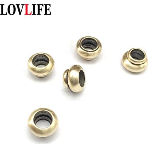 Brass Knife Pendant Jewelry Tail Positioning Bead DIY Bracelet Paracord Lanyard Hanging Accessories Copper Metal Keychain Decor